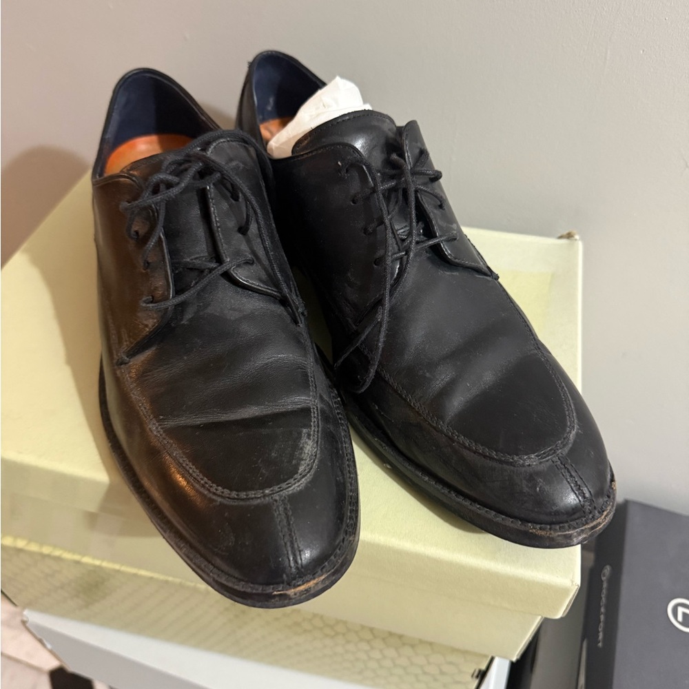 Cole Haan Black Leather Oxfords